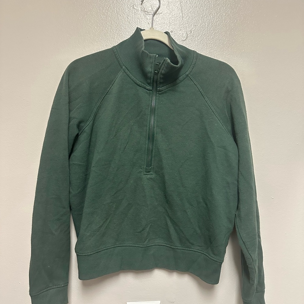 90 Degree By Reflex Women’s Forest Green Zip-Up Sweater
